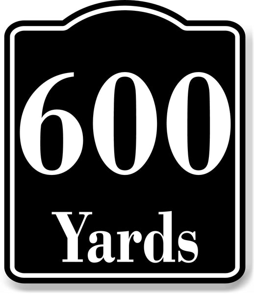 600 Yards Distance Marker Running Race  Marathon BLACK  Aluminum Composite Sign