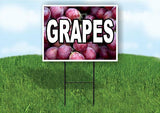 GRAPES WITH GRAPES BACKGROUND Plastic Yard Sign ROAD SIGN with Stand