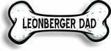Dog Dad Leonberger Bone Car Magnet Bumper Sticker 3"x7"