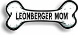 Dog Mom Leonberger Bone Car Magnet Bumper Sticker 3"x7"