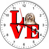 Havanese Cute Puppy Dog kitchen living room Wall Clock