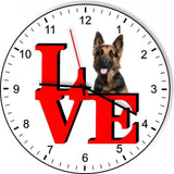 German Shepard Cute Puppy Dog kitchen living room Wall Clock