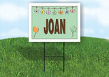 JOAN WELCOME BABY GREEN  18 in x 24 in Yard Sign Road Sign with Stand