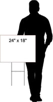 CAMERON HAPPY BIRTHDAY BALLOONS 18 in x 24 in Yard Sign Road Sign with Stand