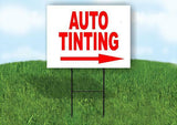 Auto Tinting RED RIGHT Yard Sign Road with Stand LAWN SIGN Single sided