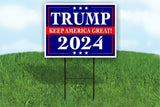 TRUMP 2024 KEEP AMERICA GREAT POLITICAL Yard Sign ROAD SIGN w stands 18"x24"