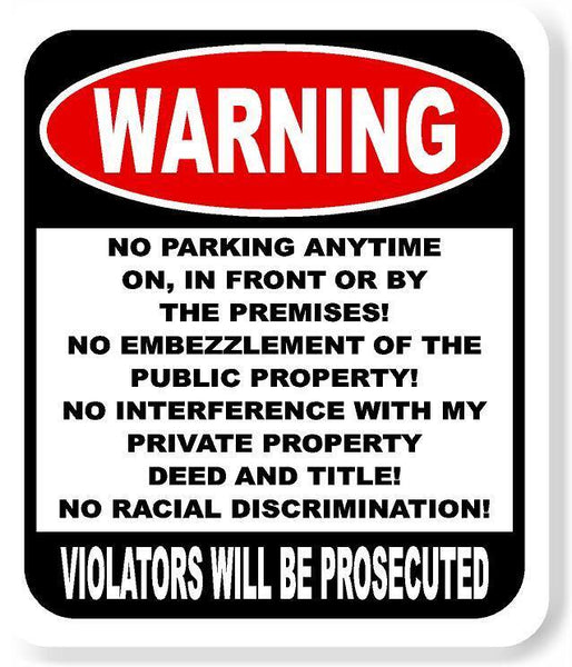 WARNING NO INTERFERENCE Metal Aluminum Composite Sign