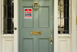 NO TRESPASSING NO VACCINE SOLICITATION DOOR MAGNET 8X10