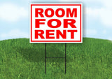 ROOM FOR RENT RED WHITE Yard Sign Road with Stand LAWN SIGN