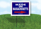 MASSACHUSETTS MADE IN RIGHT ARROW Yard Sign w Stand LAWN SIGN Single