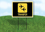 TRANSFER BLACK Yard Sign Road with Stand LAWN SIGN