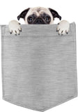 Pug Dog in pocket Fridge Car Magnet Bumper Sticker App size 4"x7"