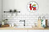 I Love Salmon Love Park Funny Kitchen Living room Wall Clock