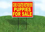 Curly-Coated Retriever PUPPIES FOR SALE Yard Sign Road with Stand LAWN SIGN