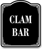 Clam Bar BLACK Aluminum Composite Sign
