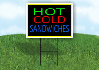 HOT COLD SANDWICHES NEON Yard Sign with Stand LAWN SIGN