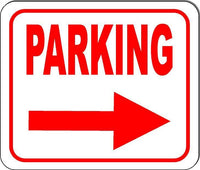 Parking to the right arrow sign Size Options available business workplace