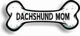 Dog Mom Dachshund Bone Car Magnet Bumper Sticker 3"x7"