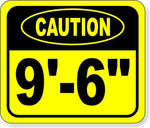 CAUTION 9'-6" Metal Aluminum Composite Safety Sign Bright Yellow
