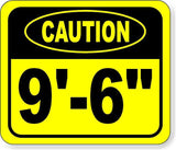 CAUTION 9'-6" Metal Aluminum Composite Safety Sign Bright Yellow