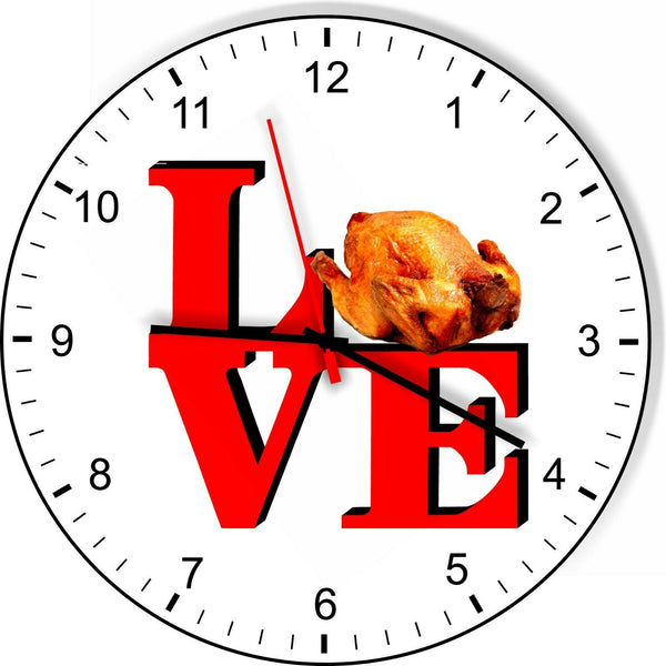 I Love Roasted Chicken Love Park Funny Kitchen Living room Wall Clock