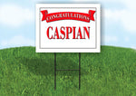 CASEY CONGRATULATIONS RED BANNER 18in x 24in Yard sign with Stand