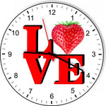 I Love Strawberries Love Park Funny Kitchen Living room Wall Clock