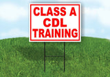 CLASS A CDL TRAINING RED WHITE Yard Sign Road with Stand LAWN SIGN
