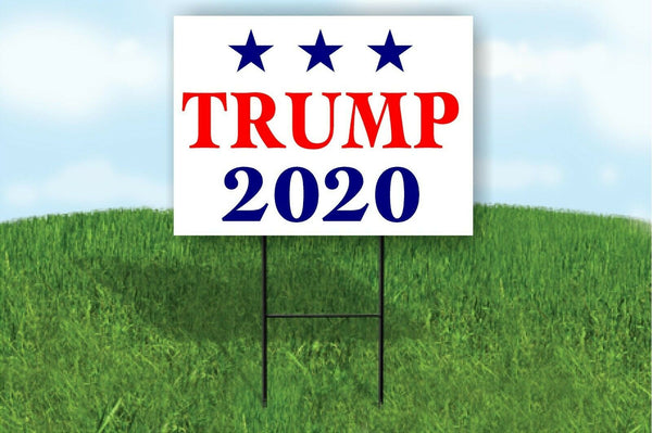 Trump 2020 3 star Yard Sign Political Republican ROAD SIGN with stand