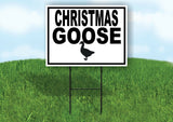 CHRISTMAS GOOSE BLACK BORDER Yard Sign Road with Stand LAWN SIGN