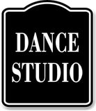 Dance Studio BLACK Aluminum Composite Sign