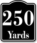 250 Yards Distance Marker Running Race  Marathon BLACK  Aluminum Composite Sign