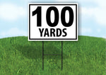 100 YARDS DISTANCE MARKER TARGET RUNNING Plastic Yard Sign ROAD SIGN with Stand