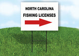 NORTH CAROLINA _FISHING LICENSES RIGHT Yard Sign w Stand LAWN SIGN Single