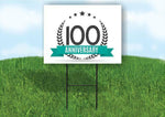 100 year anniversary Yard Sign Road with Stand LAWN SIGN