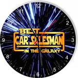 Best Car Salesman in the Star Galaxy Wars Space Kitchen Living room Wall Clock