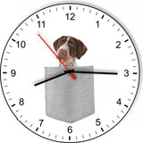 Pointers German Wirehaired In Your Pocket Dog kitchen living room Wall Clock
