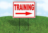 TRAINING RIGHT ARROW RED Yard Sign Road with Stand LAWN SIGN Single sided