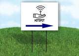 HOTSPOT  BLUE ARROW RIGHT Yard Sign Road with Stand LAWN SIGN Single sided