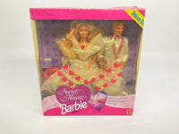 Vintage 1993 Mattel Secret Hearts Barbie + Ken Deluxe Gift Set - damaged box