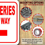 Deliveries This Way w/ Left Arrow Outdoor Aluminum composite sign