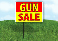 GUN SALE RED YELLOW Plastic Yard Sign ROAD SIGN with Stand