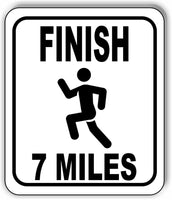 Finish Line 7 miles Running Race 5k Marathon Metal Aluminum Composite Sign