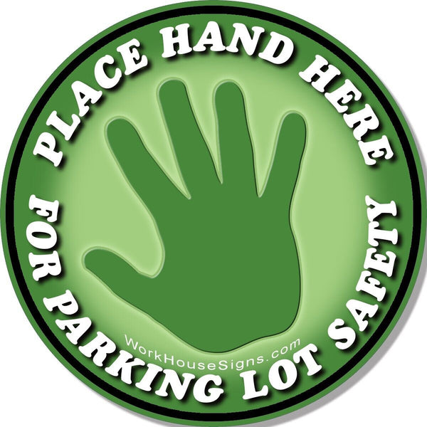 PLACE HAND HERE PARKING LOT SAFE MAGNET bumper
