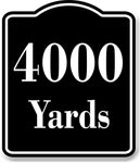 4000 Yards Distance Marker Running Race Marathon BLACK Aluminum Composite Sign