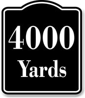 4000 Yards Distance Marker Running Race Marathon BLACK Aluminum Composite Sign