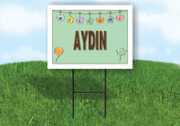AYDIN WELCOME BABY GREEN  18 in x 24 in Yard Sign Road Sign with Stand