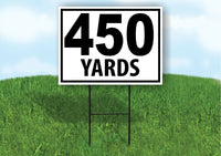 450 YARDS DISTANCE MARKER TARGET RUNNING Plastic Yard Sign ROAD SIGN with Stand