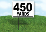 450 YARDS DISTANCE MARKER TARGET RUNNING Plastic Yard Sign ROAD SIGN with Stand