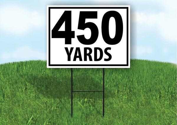 450 YARDS DISTANCE MARKER TARGET RUNNING Plastic Yard Sign ROAD SIGN with Stand